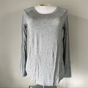 GAP GapBody Polka Dot Modal Long Sleeve Sleep Tee - Gray